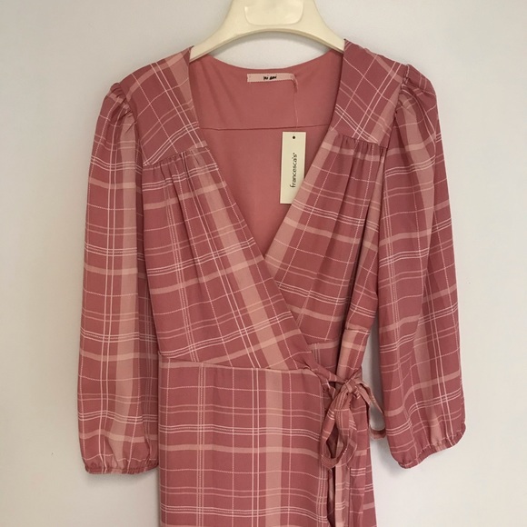 NWT Leticia Plaid Wrap Dress - Picture 6 of 12